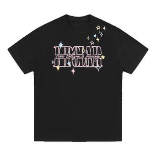 BIPOLAR发泡星星过肩短袖夏季新款多巴胺元素T恤休闲宽松百搭半袖