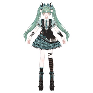 久命猫初音cos服印象裙女款万圣节Lolita正品洛丽塔角色y2k亚文化