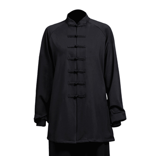 秋冬款太极服男款新款牛奶丝加绒八段锦太极拳练功服女士武术服装