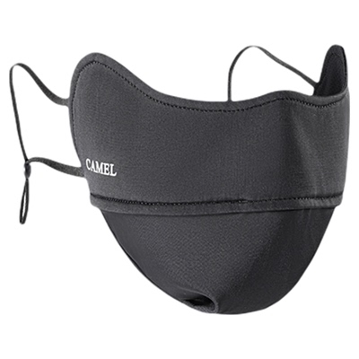 骆驼冰丝凉感防晒口罩男3d立体高颜值防紫外线女黑色登山遮阳面罩