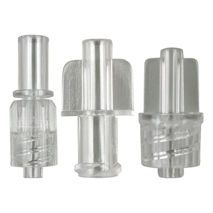 鲁尔气管接头双头公母头内外丝直通软管接头透明内插外插活动接头