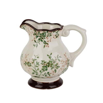 淡雅高级感复古大口径花瓶小众设计风个性艺术花器陶瓷工艺品摆件