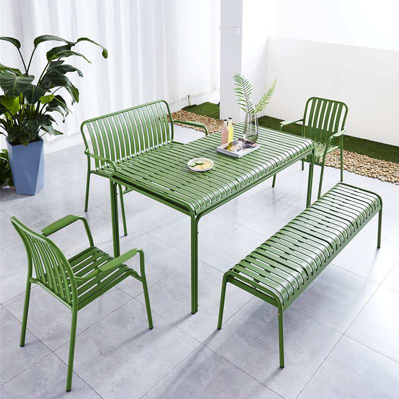 跨境铝合金桌椅多巴胺风格户外室外庭院别墅花园酒店阳台椅子