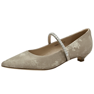 董洁同款真美诗橄榄马天尼新款新中式玛丽珍高跟单鞋女12603CQ5