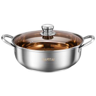 316食品级不锈钢火锅锅特厚大容量汤锅不锈钢家庭火锅盆打边炉