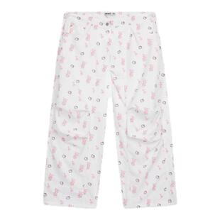 【现货】韩国小众open yy kt联名Jennie同款凯蒂猫满印碎花工装裤