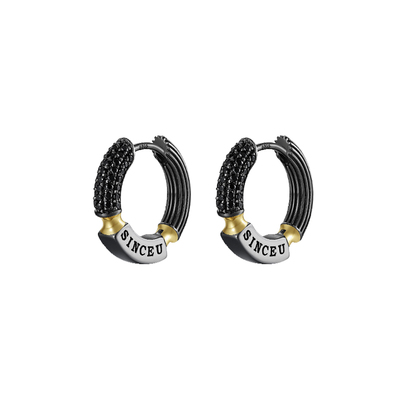 SinceYou罗马闪耀耳环男纯银