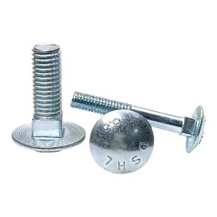 DIN603/GB14 蓝白锌8.8级半圆头方颈马车螺丝马蹄螺M5M6-M12M16