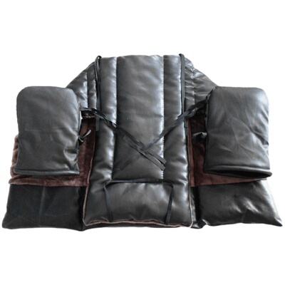 电瓶摩托电动车挡风被冬季皮革绒