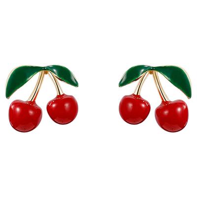 dodogogo立体樱桃耳钉