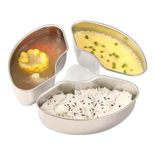 食品级不锈钢带盖扇形蒸盘盒蒸锅笼屉蒸格饭煲蒸碗蒸饭工具保鲜盒