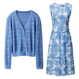 颜域气质通勤穿搭一整套早春新款2026套装女装针织衫连衣裙两件套