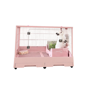 umi兔笼达洋兔笼R81r71豪华兔笼防喷尿兔笼子家用特大号亚克力笼