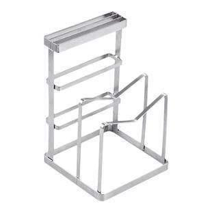 不锈钢扁条刀板架锅盖菜板置物架厨房多功能放锅盖架刀架砧板架子