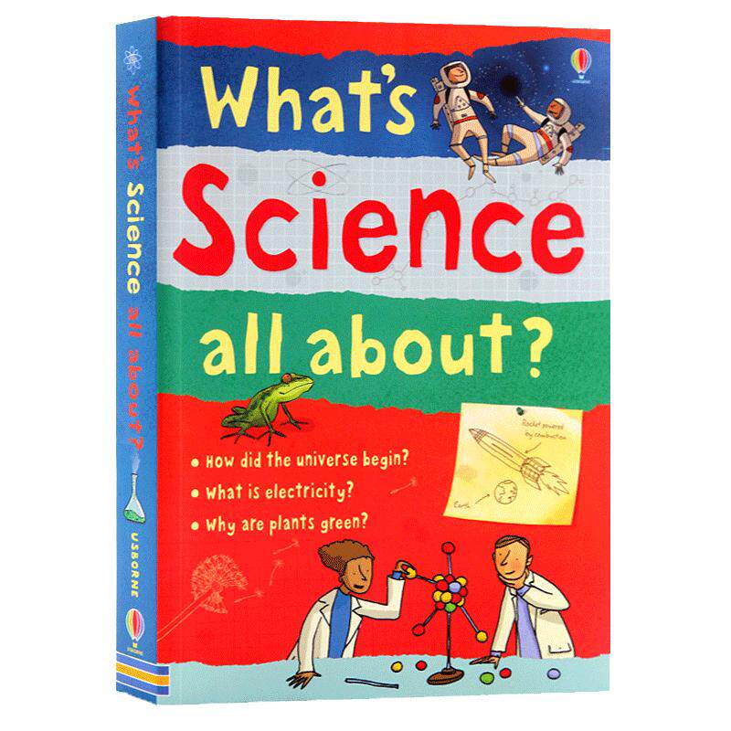 Usborne科学是什么英文原版 What's Science All About? 包罗万象的科学世界 儿童英语启蒙科普读物 全彩插图趣味配图简洁讲解