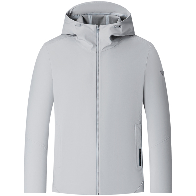 七匹狼春秋季薄绒连帽夹克外套男