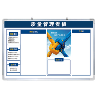 质量管理看板 白板写字板定制内容定做小黑板车间工厂办公室可擦吸磁性大看板挂墙式免费设计支持定制当天发