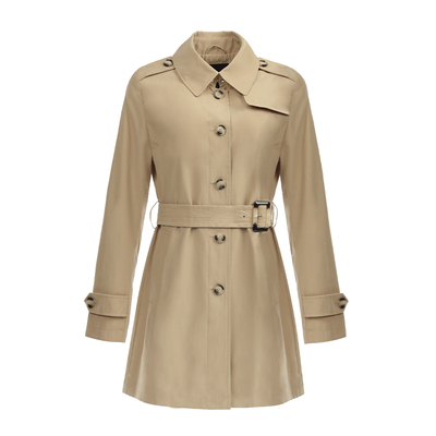 单排扣中长款风衣OROLAY时尚