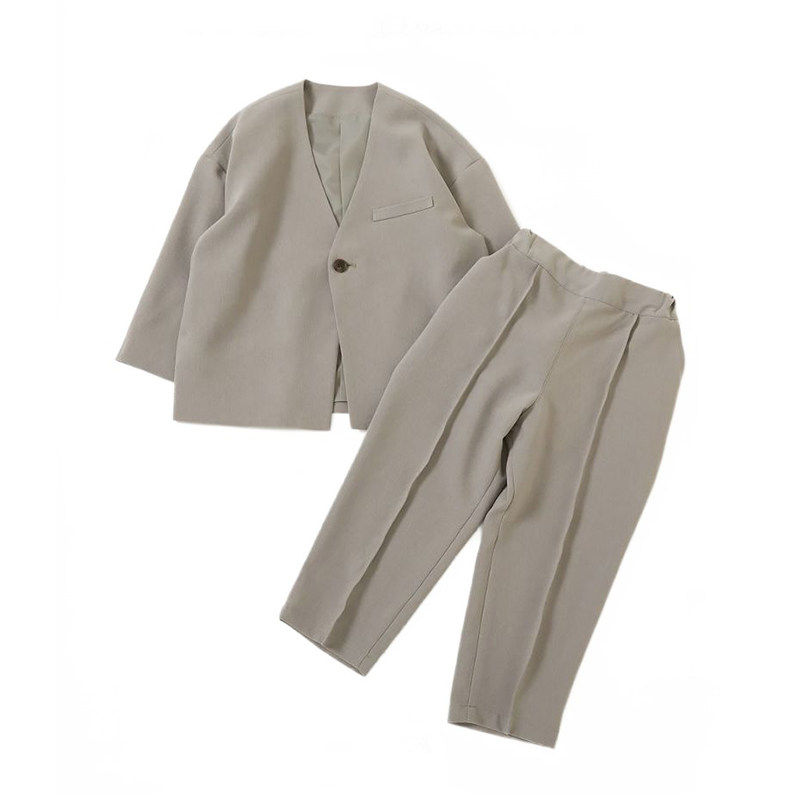 单扣子休闲西服西装西裤套装