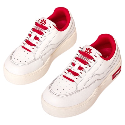 ARTICLENO.美式复古小白鞋厚底