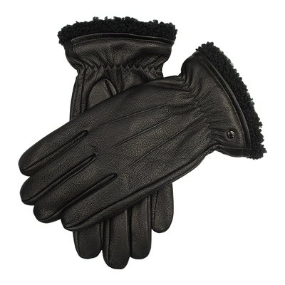 DENTS毛羊皮抓绒加厚男士手套