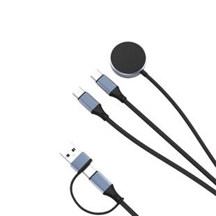 适用于苹果17pro多功能max手机数据线100wPD快充watch手表13无线15充电器小米16华为车载三合一typec一拖三充