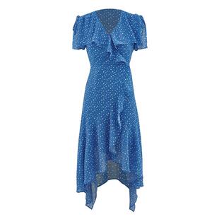 MOUSSY秋季法式度假风不规则茶歇裙连衣裙028ISZ30-3031