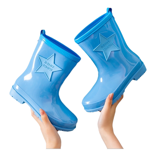 儿童雨鞋男童女童防滑男生秋冬水鞋学生防水胶鞋男孩宝宝雨靴加绒