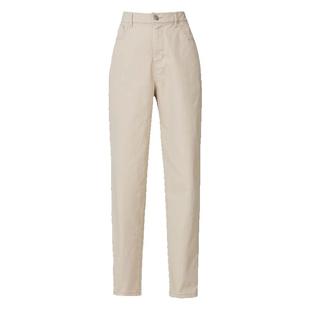 逸阳米色加绒牛仔裤女哈伦裤2025冬新款宽松显瘦百搭直筒老爹裤子