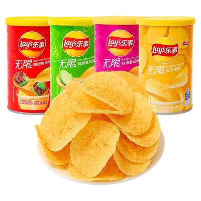 乐事薯片罐装40g多口味整箱批发