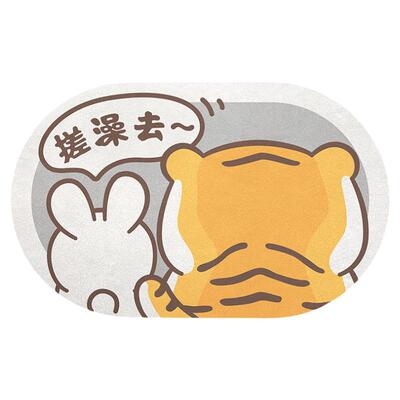 大江卡通浴室吸水防滑地垫硅藻泥