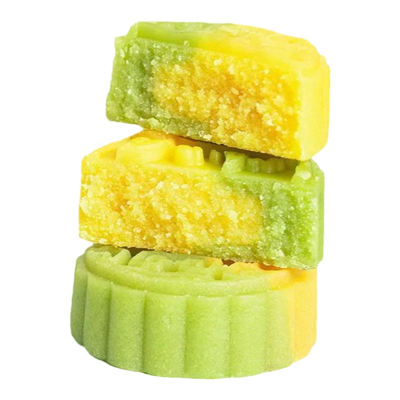 双色冰沙绿豆糕传统糕点心小零食