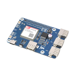 微雪 树莓派Cat-1/GNSS/USB扩展板SIM7670G物联网支持GPS北斗通信