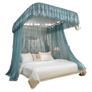 尚尚芊新款加大空间可升降蚊帐卧室家用防蚊帐纱三开门导轨款家庭