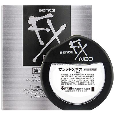 【自营】日本参天FX NEO银瓶12ml隐形眼部滴眼液清凉护眼液润眼液