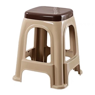 特厚光面熟胶加厚塑料凳子防滑高凳板凳家用客厅成人餐厅方凳椅子