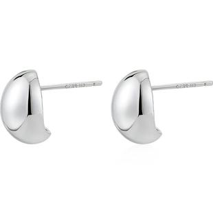 白岚小银豆耳钉女925银百搭爆款耳环简约精致小众设计耳饰ED2781