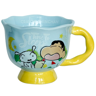 可爱蜡笔小新杯子女士高颜值陶瓷马克杯办公室牛奶杯生日礼物