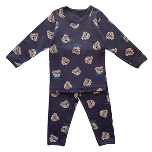 宝宝秋衣套装全棉无骨婴幼儿童内衣纯棉秋冬款男童厚保暖秋衣秋裤