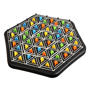 儿童连锁三角棋益智逻辑思维训练专注力玩具亲子互动多人桌面游戏