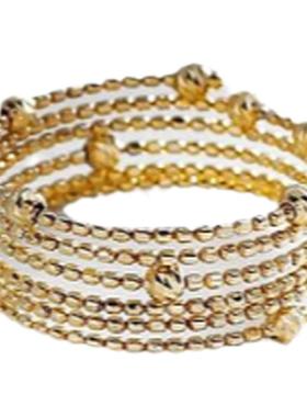 日潮跑腿Cocoshnik球形戒指黄金色男女通用记忆戒指时尚