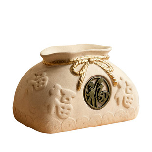 纸巾盒客厅中式福袋抽纸盒卫生间高级感家用摆件桌面餐巾纸盒收纳