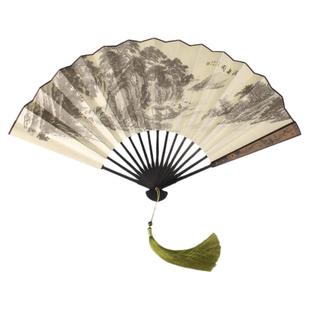 男士扇子流苏扇坠定制广告扇子礼品扇留学送折扇评书相声道具扇子