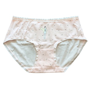 曼丽妃秀礼盒少女款内裤蕾丝边青少年卡通印花小清新棉线三角短裤