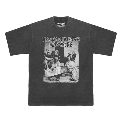 德州电锯杀人狂水洗纯棉短袖T恤
