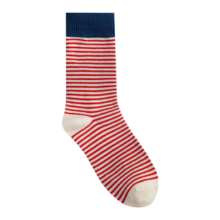 Himade美拉德条纹长袜子女搭配勃肯鞋ins潮男秋季复古堆堆中筒袜