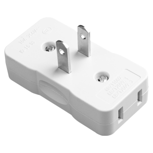 超薄转向插头扁平贴墙二脚扁插头90度直角转弯拐弯插座扩展转换器