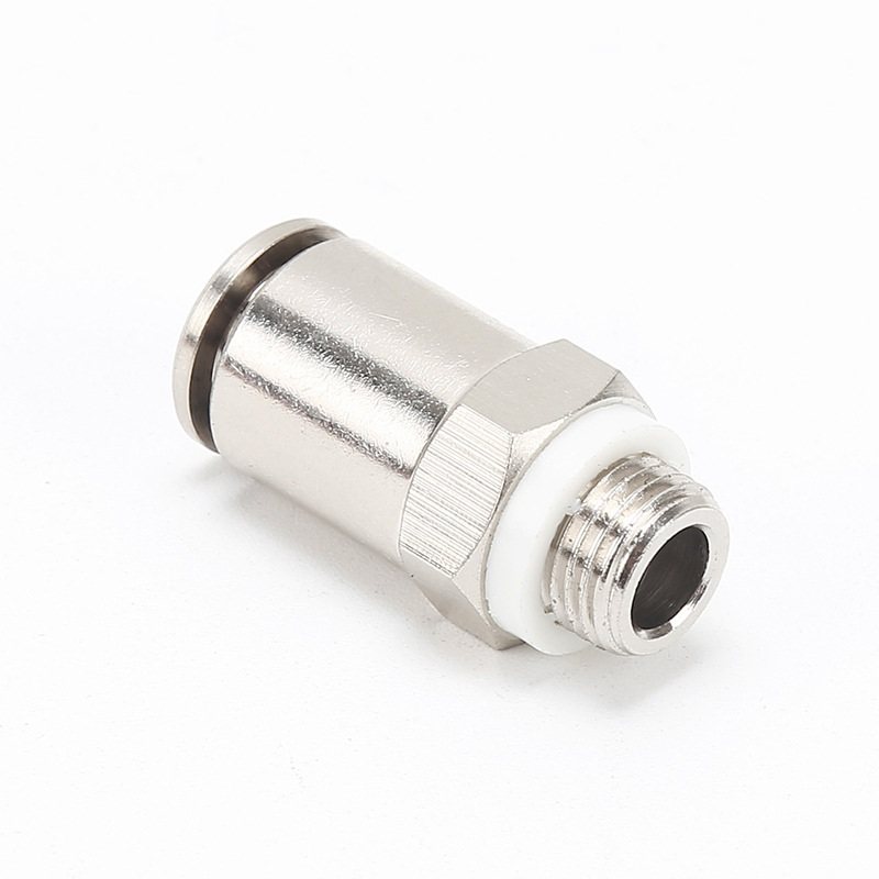 PC外螺纹直通快插接头PC4-M5 M6 M8 M10公制螺纹尼龙管气管接头