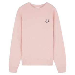 Maison Kitsune日常休闲女士小狐狸刺绣圆领长袖套头卫衣银泰百货