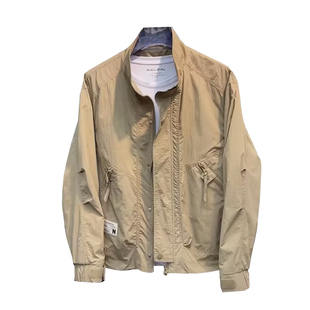 工装夹克男休闲百搭潮流春秋立领冲锋衣外套男痞帅速干防晒服薄款